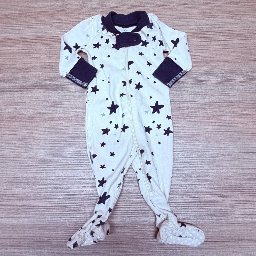 Hanna Andersson Moon & Back Baby Organic Cotton Footed Romper Newborn Sleepwear